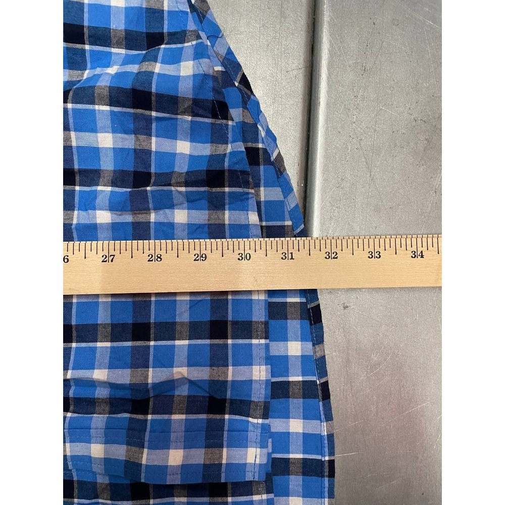 Gap Slim Fit Button Up Shirt Mens XL Blue Plaid Casual Work Long‎ Sleeve - Picture 6 of 8